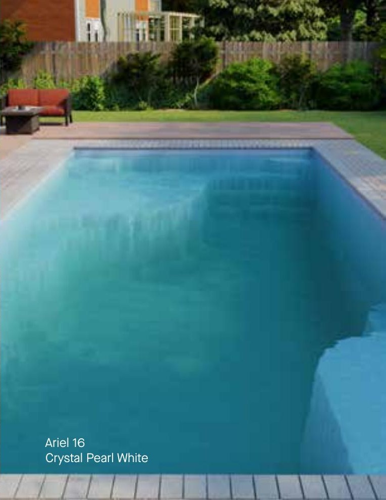 Ariel 16 fiberglass pool in a real backyard