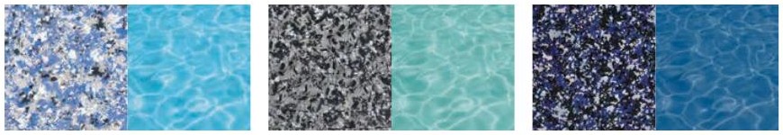 Latham finish samples and how each changes the water color